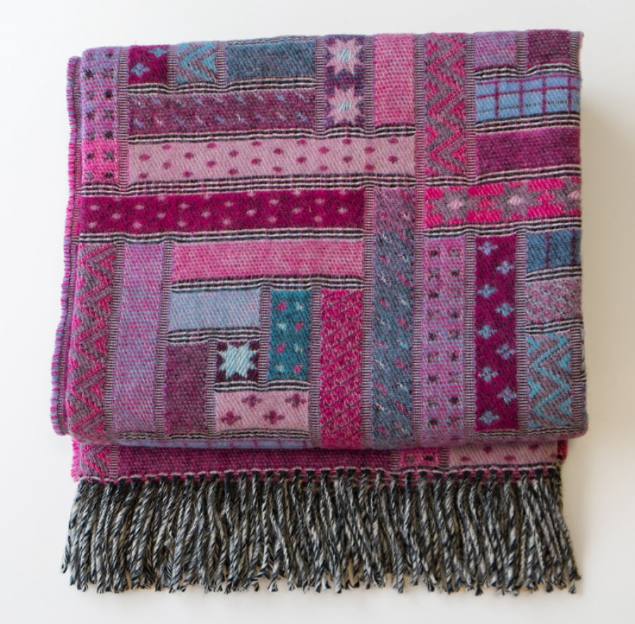 Purple Wool Blanket - Throw