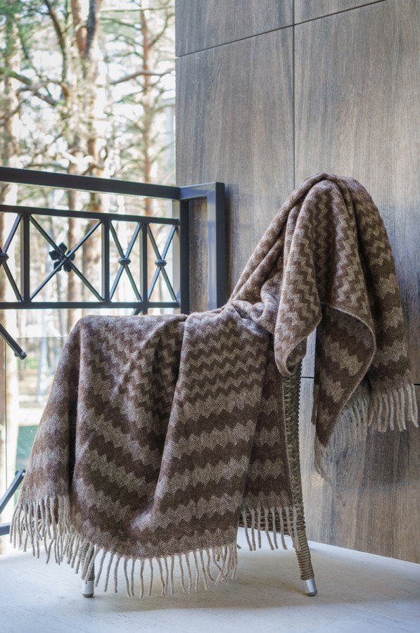 Brown Merino Wool Blanket - Throw