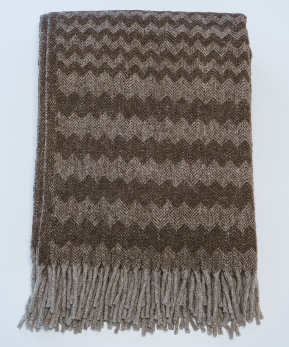 Brown Merino Wool Blanket - Throw - Riccio Pecora - High quality
